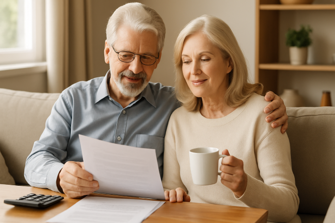 A picture of two people looking at Why Pension Drawdown Doesn’t Mean a Lifetime of Tax Returns